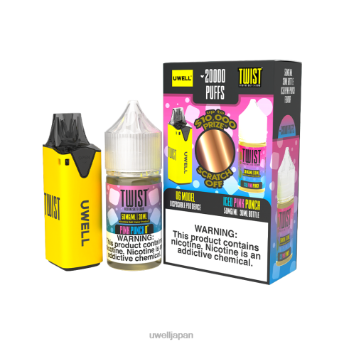 UWELL V6 使い捨てデバイス + パパの蒸気 30ml ジュース - コラボバンドル | UWELL Tokyo clr ブラック/flv セレニティ 50mg J0X2T222